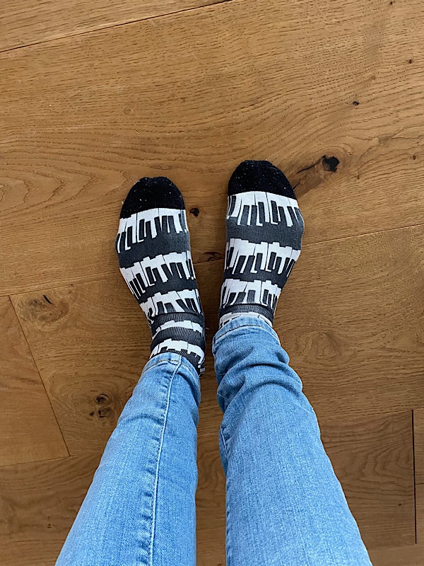 Socken mit Klaviatur